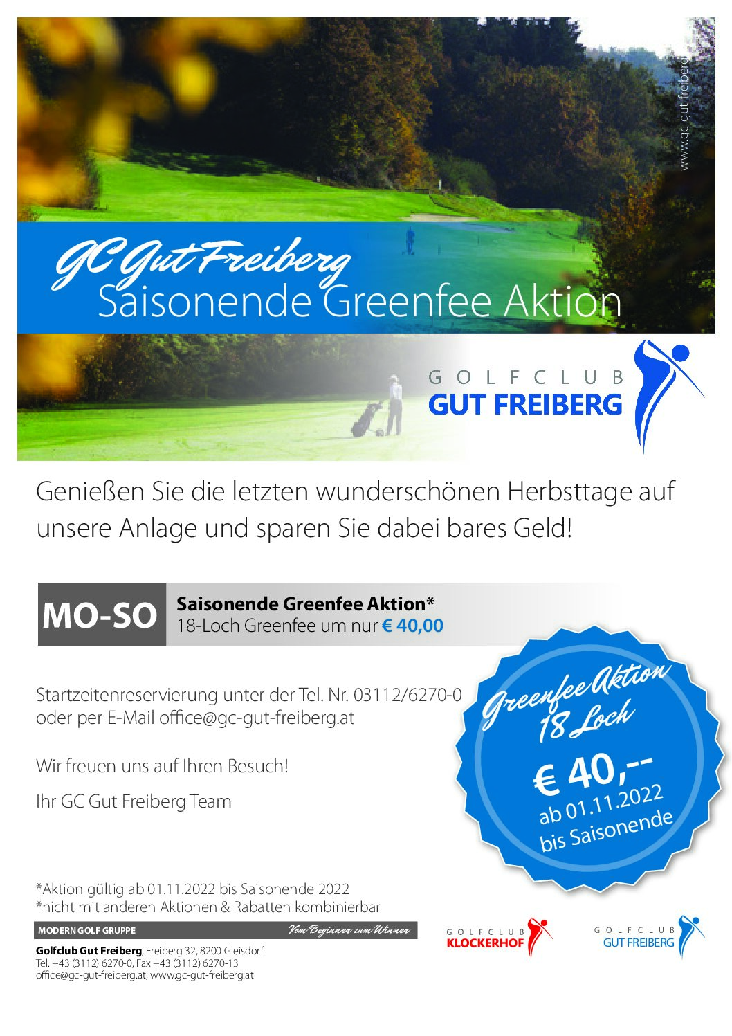 HERBST SPECIAL am GC Gut Freiberg 