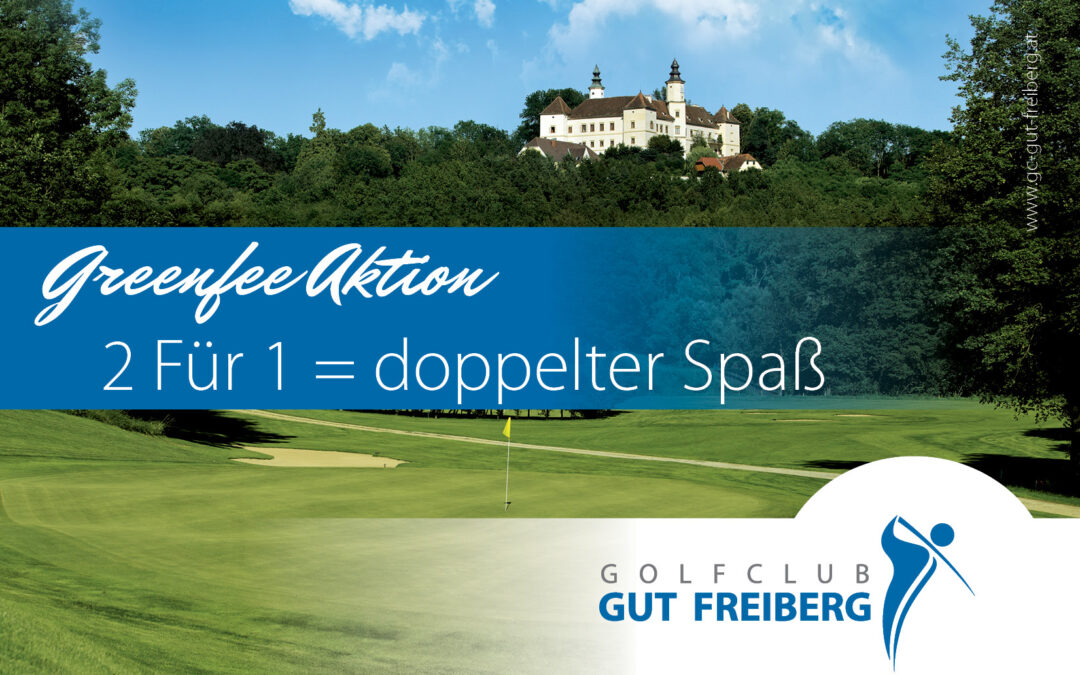 Greenfee-Aktion: 2 für 1 verlängert bis 30.09.