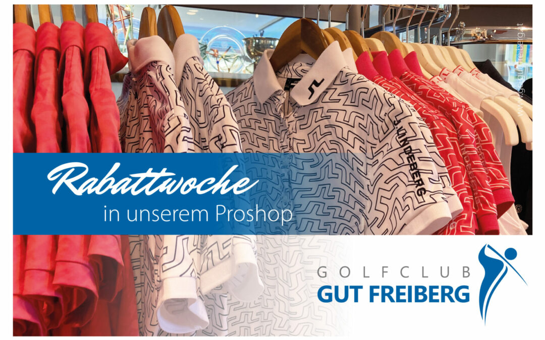 Rabattwoche in unserem Proshop