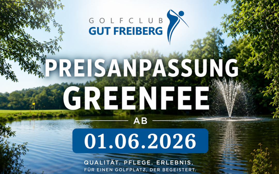 Preisanpassung Greenfee 2026